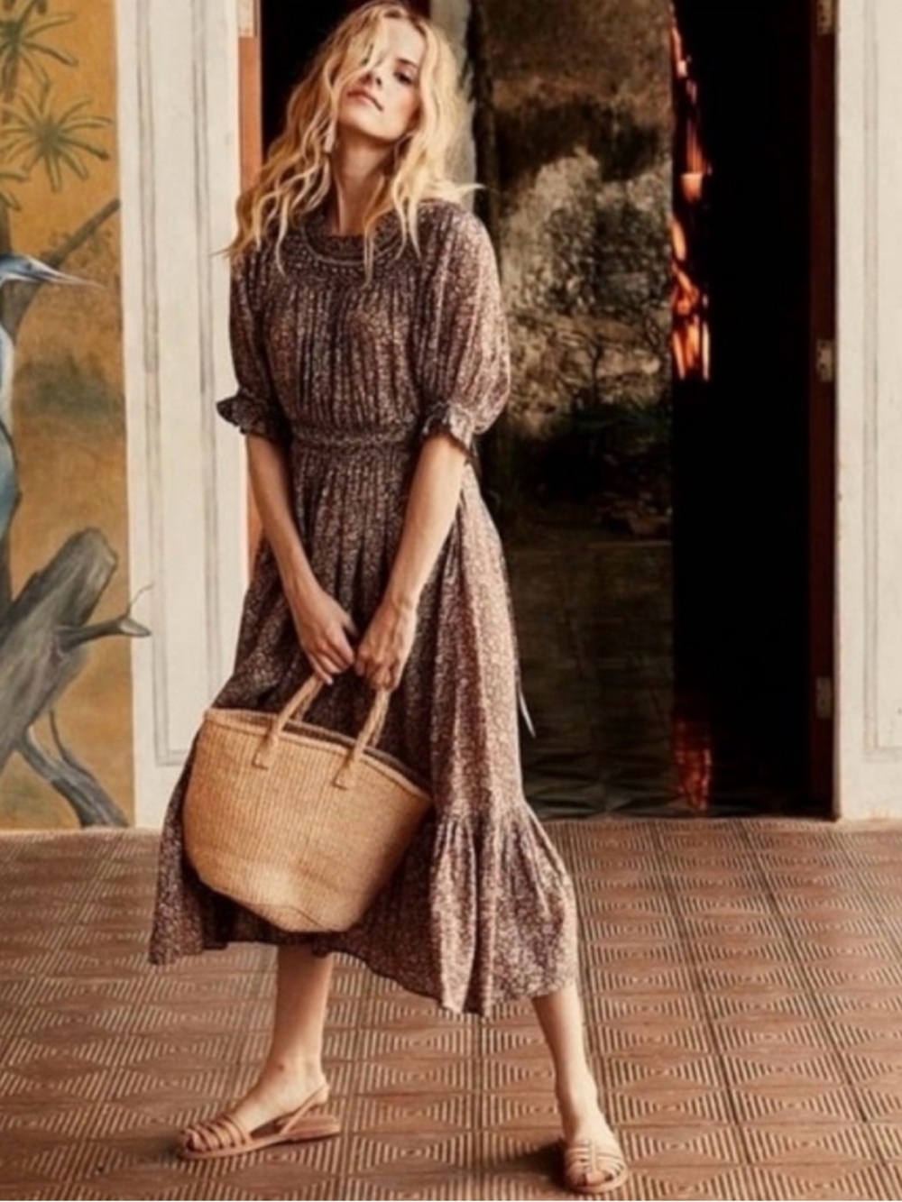 Doen Isidore dress in terra garden bloom XS